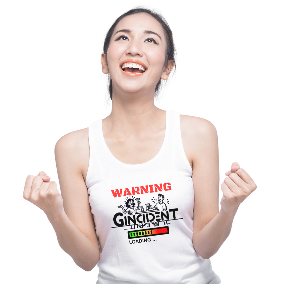 Warning Gincident Loading - Ladies Racerback Tank